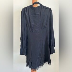 Zara Black Dress with Subtle Stitch Detail